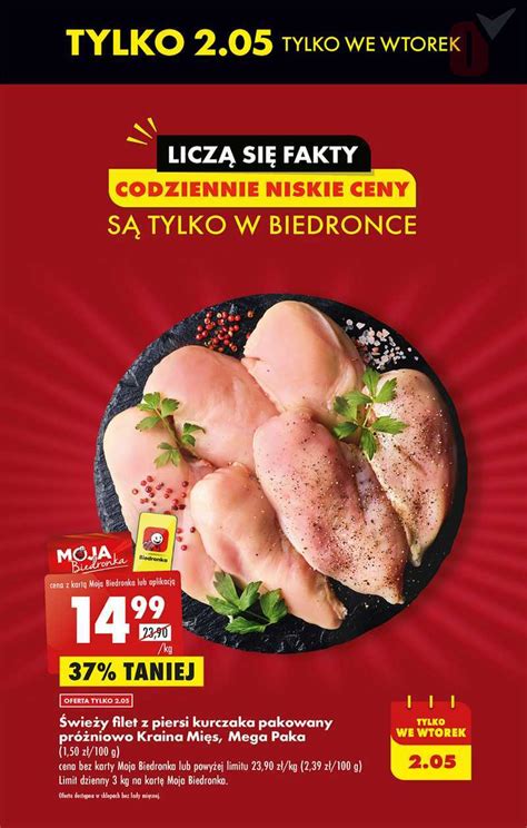 Biedronka 02 05 2023 W tym tygodniu filet z piersi kurczaka cena 14 99 zł