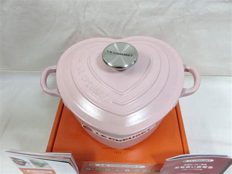 ル クルーゼ Le Creuset ココット ダムール 20cm シュガーピンク ハート 鍋 外箱 日本語説明書付 品 両手鍋 ｜売買されたオークション情報、yahooの商品情報をアーカイブ