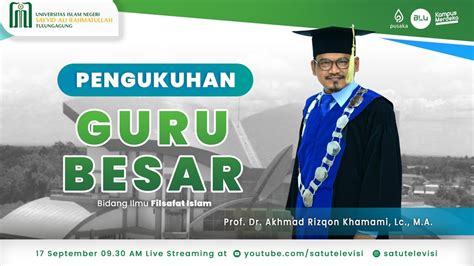 LIVE RAPAT SENAT TERBUKA DALAM RANGKA PENGUKUHAN Prof Dr Akhmad