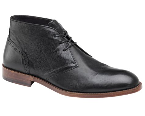 Johnston And Murphy Donahue Chukka Italian Calfskin Black Sherman Brothers Inc