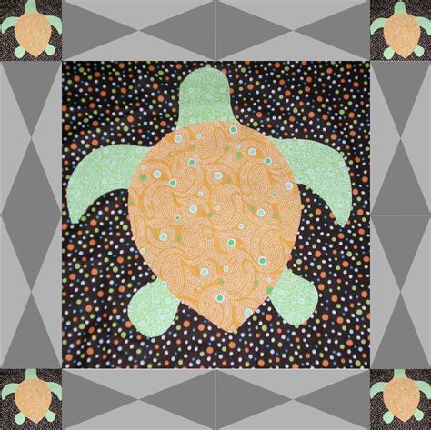 Sea Turtle Quilt Pattern Free Sandy The Sea Turtle Quilt Pattern Is An