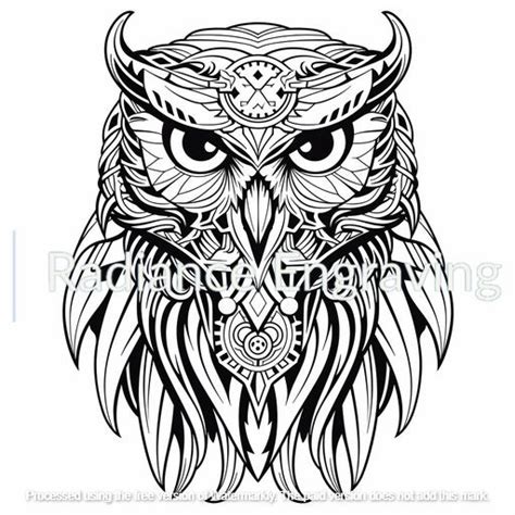 Premium D Owl Engraving Pattern Laser Cut Ready Files Etsy