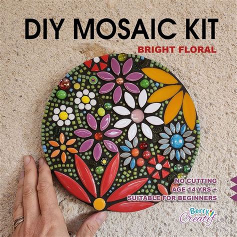 DIY Flower Mosaic Kit For Adults Diy Mosaic Kit Flower Design Floral