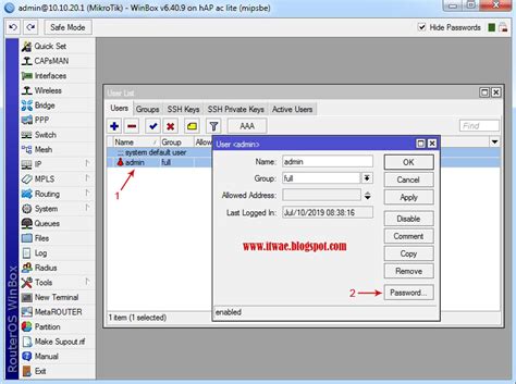Cara Setting Password Mikrotik Blog Paperplane