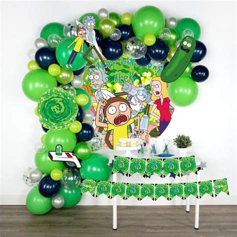 Kit Decorativo Cumpleaños Rock Morty Ideas de cumpleaños para novio