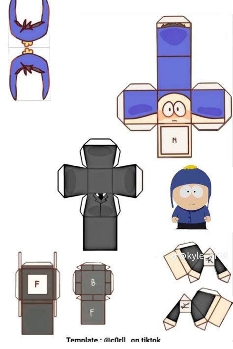 Artesanías de papel en 3D de Craig Tucker Papercraft South Park