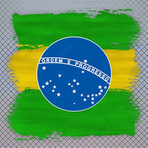 Bandera De Brasil Con Estilo De Trazos De Pincel PNG Dibujos Bandera