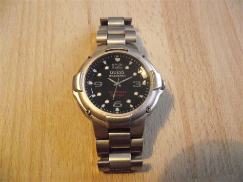 GUESS WATERPRO Stainless Steel - retro mens wrist watch - Catawiki