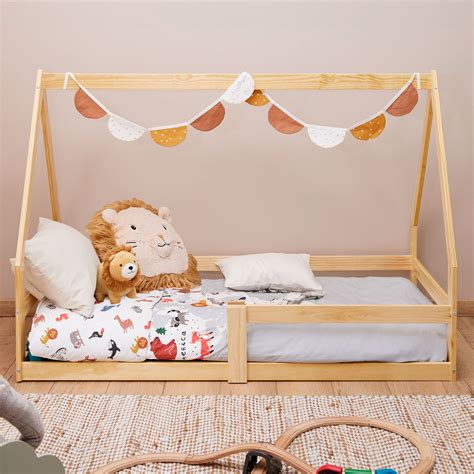 Mini Cama Infantil Montessoriana Casinha De Madeira Estrado Wilma