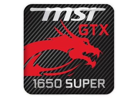 Msi Geforce Gtx 1650 Super 1x1 Chrome Effect Domed Case Badge Stic