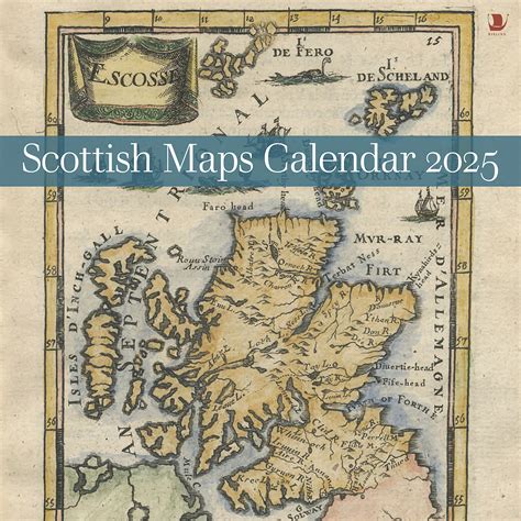 Scottish Maps Calendar 2025 Birlinn Ltd Independent Scottish