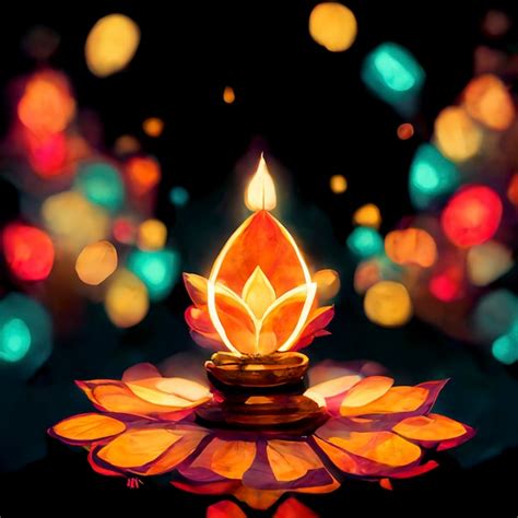 Premium Ai Image Happy Diwali Indian Festival Background With Candles