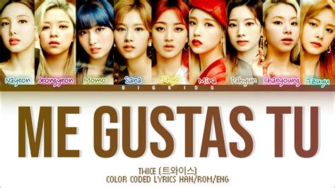 Twice Me Gustas Tu Original Songs By Gfriend Color Coded