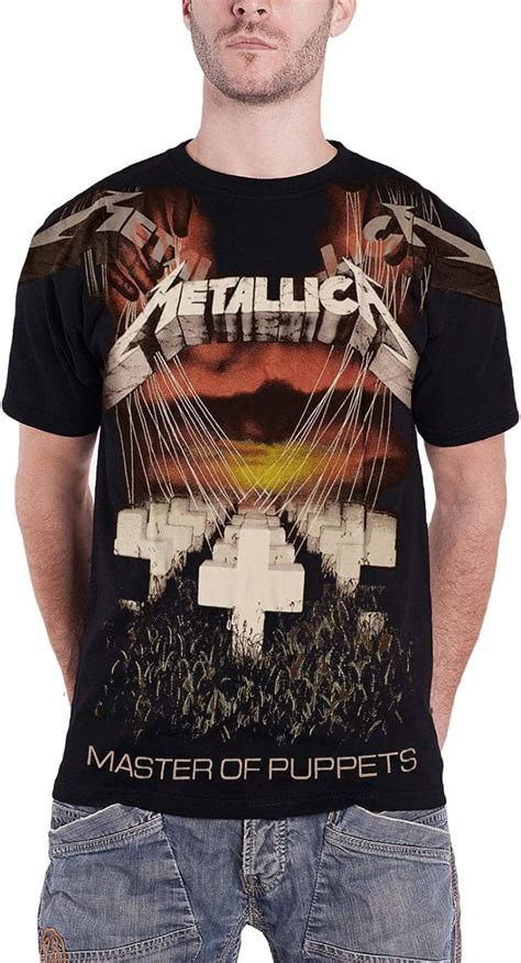 Metallica T Shirt Master Of Puppets Faded Band Logo Nue Offiziell