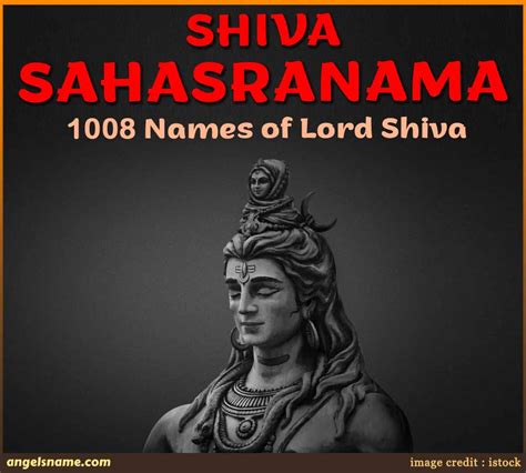 Shiva Sahasranama 1008 Names Of Lord Shiva Angelsname