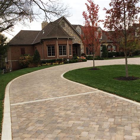 This Beautiful Driveway Was Built In Belgard Dublin Cobble Pavers With