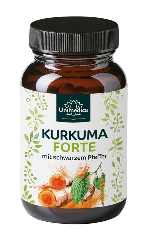 Kurkuma FORTE Mit Schwarzem Pfeffer 90 Kapseln Von Unimedica