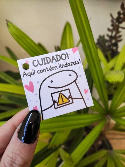 Tag Flork Mimo Cliente 50 Uni Cuidado Aqui Contem Lindeza Elo7