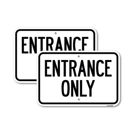 2 Pack Parking Lot Sign Entrance Only 12 X 18 Heavy Gauge Aluminum Sign Rust Free