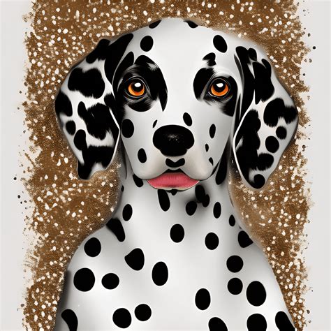 Dalmatisch Portret Hypergedetailleerd Grillig Glittereffect