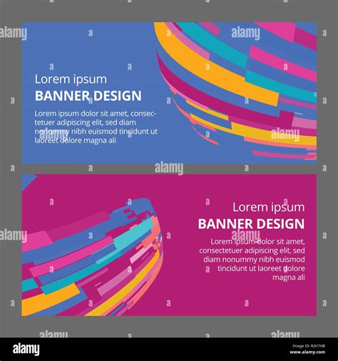 Banner Background Design Colored Modern Abstract Template Stock Vector