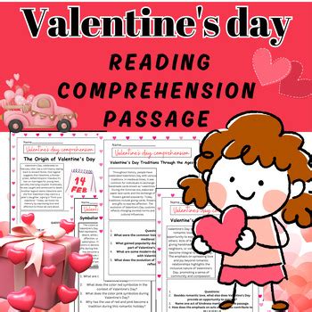 Valentine S Day Reading Comprehension Passage Close Reading Activities