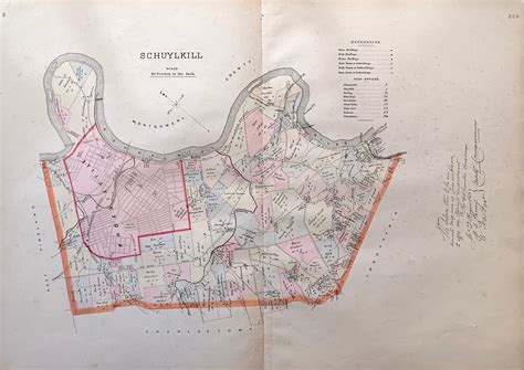 Schuylkill Township Map Original Chester County Atlas