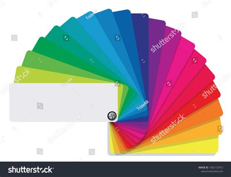 Color Chart Full Range Colors Yellow Stock Vector Royalty Free