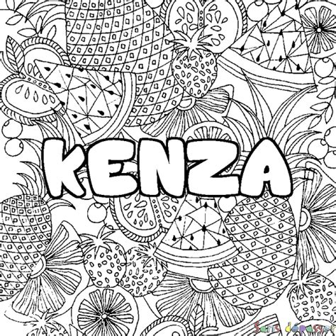 Coloriage Pr Nom Kenza D Cor Mandala Fruits Sans D Passer