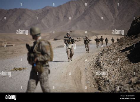 Us Marines With Weapons Company 1st Battalion 8th Marine Regiment