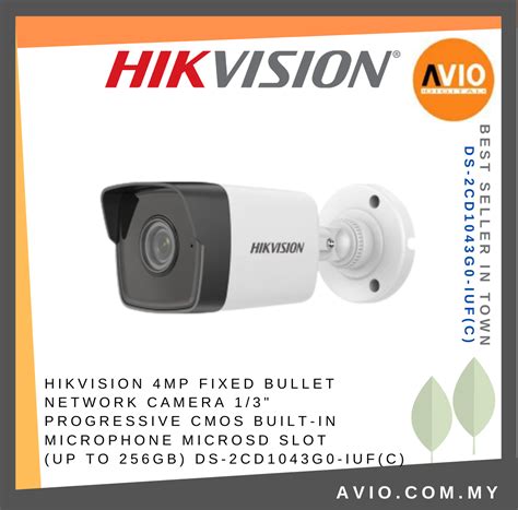 Hikvision 4mp 4 Megapixel Wdr Ip67 Bullet Ip Network Cctv Camera Mic