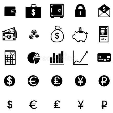 Vector Set Of 25 Finance Icons Stock Vector Illustration Of