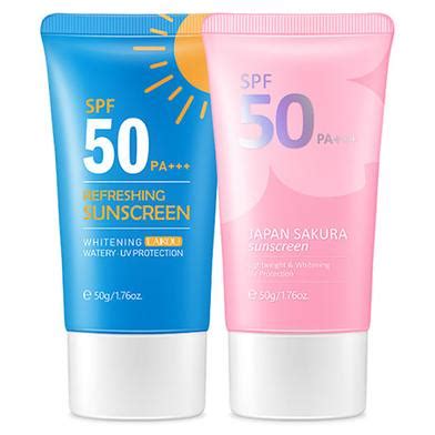 LAIKOU SPF50 PA Face Sunscreen Sakura Refreshing UVA UVB Waterproof