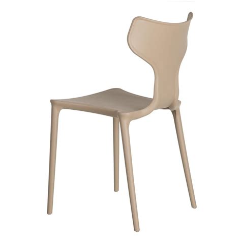 Silla Apilable De Comedor Diseño Beige