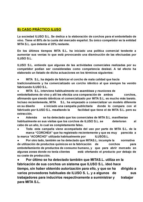 Práctica 5 B Practicas De Derecho De La Empresa De La Evalucacion Continua B Caso PrÁctico