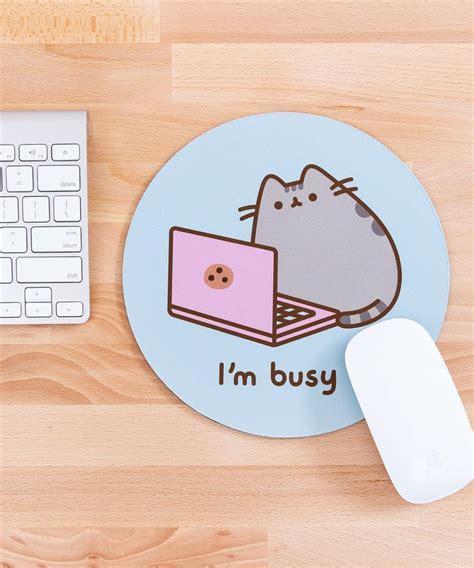 Pusheen Im Busy Mouse Pad Pusheen Plush Im Busy Cute Plush