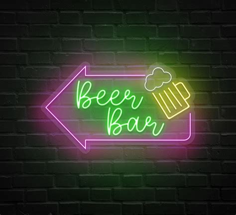 Beer Bar Neon Sign Custom Beer Bar Neon Sign Uk