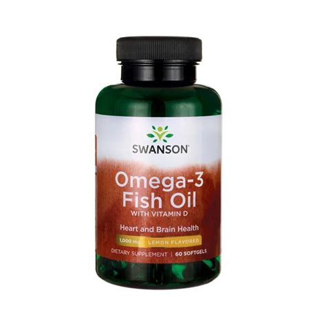 Pln Omega Fish Oil With Vitamin D Softgels Mg Swanson