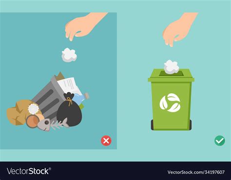 Do Not Throw Littering Butts On Floorwrong Vector Image