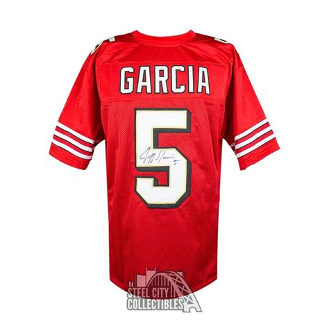 Jeff Garcia Autographed San Francisco Custom Red Football Jersey Jsa