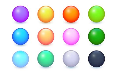 Premium Vector Vector Balls Set Collection Of Colorful Balls With