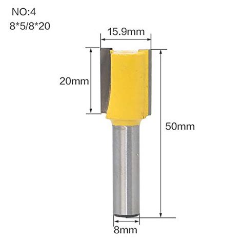 Buy 1 Pc Straight Dado Router Bit 3 8 W X 1 H 8 Shank Woodworking