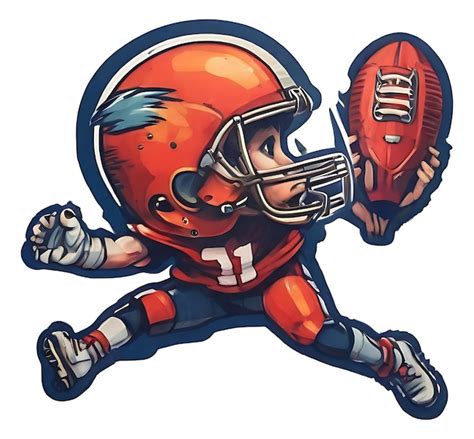 Premium Vector Football Clipart In Cartoon Style