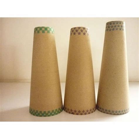 G Conical Brown Printed Paper Cone For Textile Industry At Rs