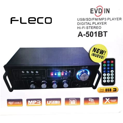 Jual Ampli Fleco A Bt Amplifier Bluetooth Mp Player Usb Sd Card