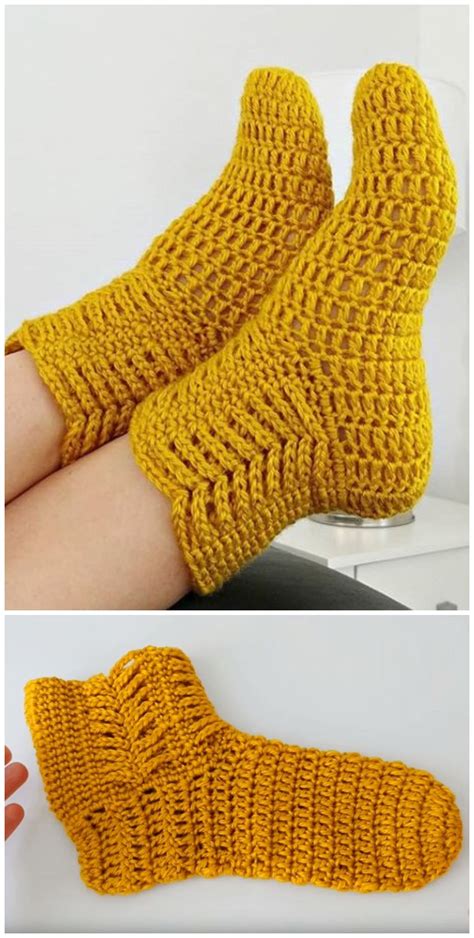 How To Crochet Socks Easily Crochet Ideas Crochet Socks Crochet