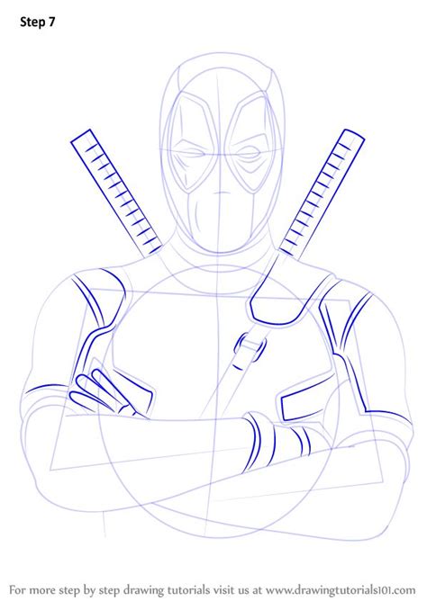 Learn How To Draw Deadpool Deadpool Step By Step Drawing Tutorials Deadpool Drawing