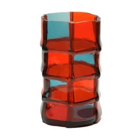 Bambus Vase In Rot Und Aqua Von Enzo Mari F R Corsi Design Factory Bei