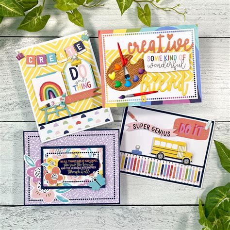 Spellbinders August 2021 Card Kit Of The Month Art School