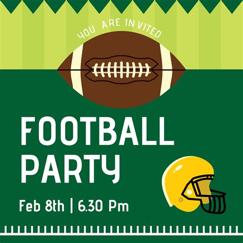 Football Party Vector Invitation 179821 Vector Art at Vecteezy